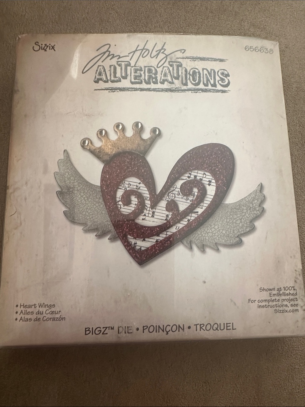 Tim Holtz Alterations Sizzix Bigz – Heart Wings #656638